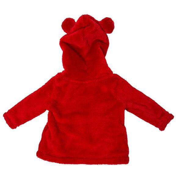 Carter's Baby Infant Unisex Fleece Hoodie Ears Size 3M Red‎ Kangaroo Pocket - Picture 2 of 4